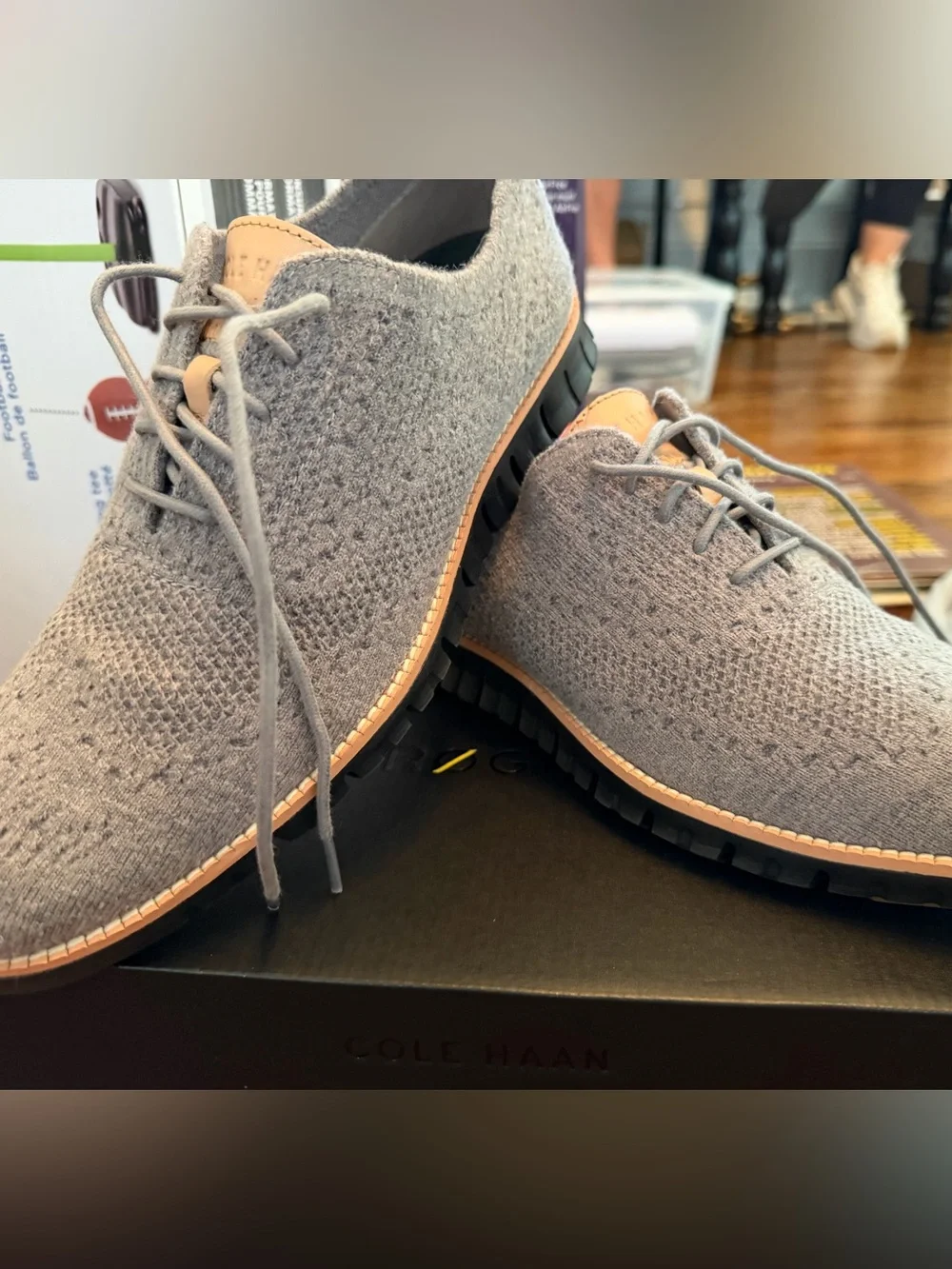 Cole Haan Men’s Zerogrand St Wool Ox Gray Lace Up Shoes size 9M